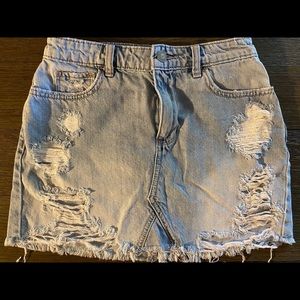 Hollister jean mini skirt